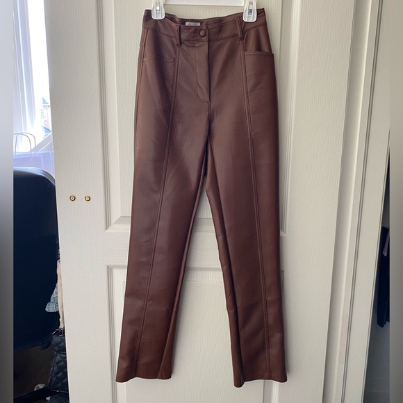 ARITZIA WILFRED REBEL PANT a straight leg leather pant - Picture 4 of 11
